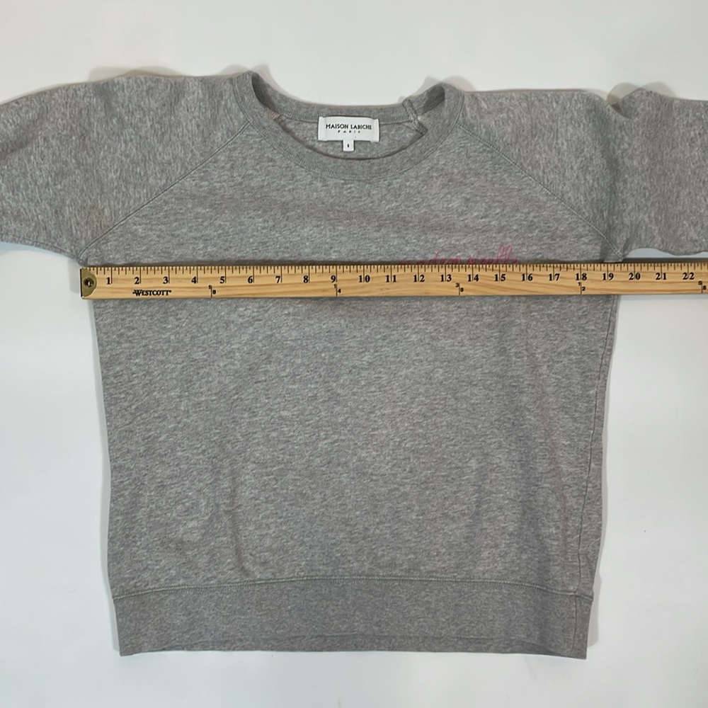 Maison Labiche Paris Sweatshirt Size S Embroidered Mademoiselle EUC - Picture 5 of 9